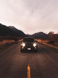 Car on road against sky