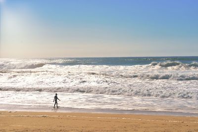 Man walking on the beach