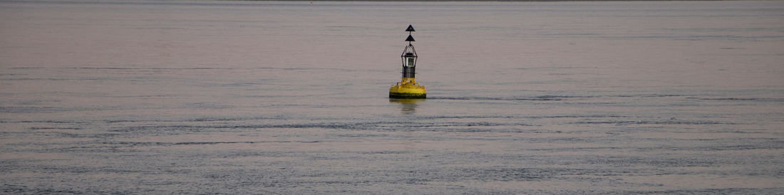 Navigation buoy on the sea