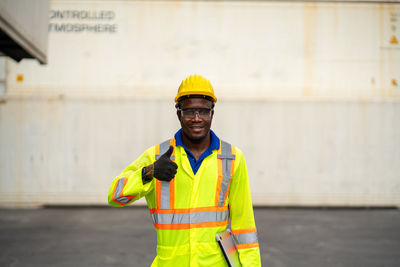 Portrait of man working