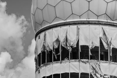 Low angle view of modern building against sky