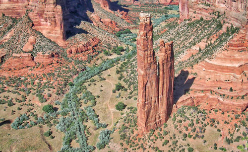 High angle view of rock formations