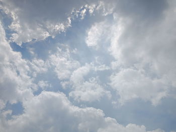 Low angle view of clouds in sky