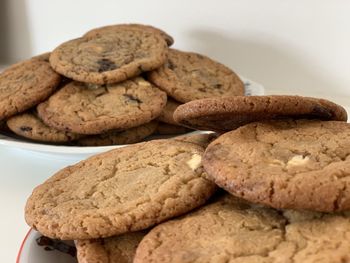 Close-up of cookies on table