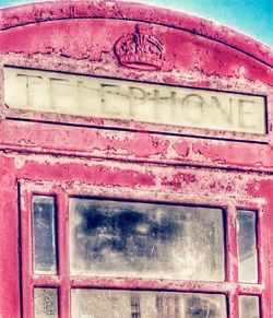 Close-up of rusty metal door