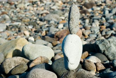 Close-up of stones on rocks