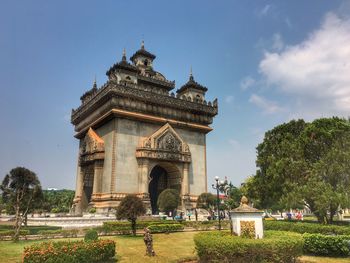 View of historical building against cloudy sky