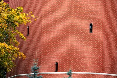 Brick wall of building