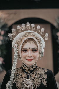 Custom wedding of java culture of indonesia