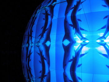 Digital composite image of glass lights