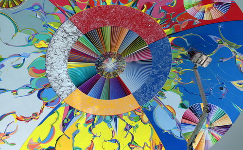 Full frame shot of colorful umbrella