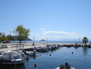 Boats in calm sea