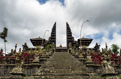 Panoramic view of temple building against sky