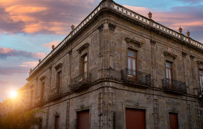 Low angle view of historical building against sky