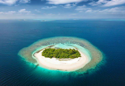 Aerial view of island