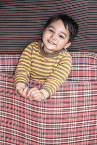 Portrait of smiling girl at home