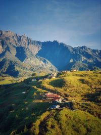 An scenic  view of kinabalu mount from sosodikon hill the most popular place for visit in sabah
