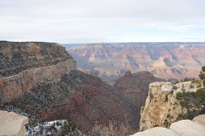 Scenic view of rocky mountains