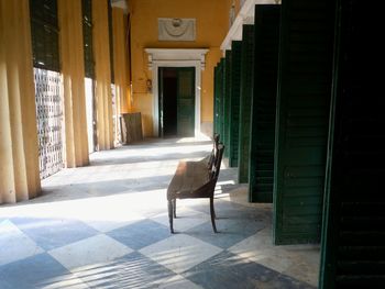 Empty corridor of building