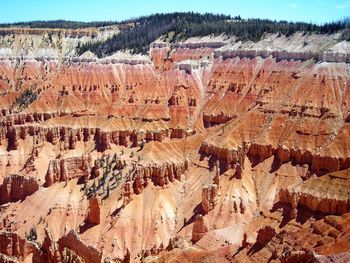 Aerial view of rock formations