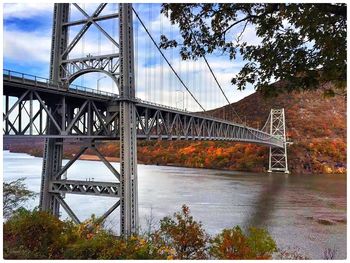 Low angle view of bridge against sky