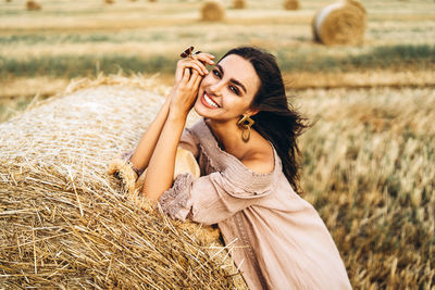 Portrait of a smiling young woman