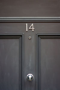 Close-up of closed door