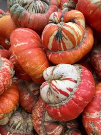 Full frame shot of pumpkins at market