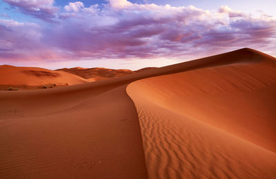 Scenic view of desert against sky