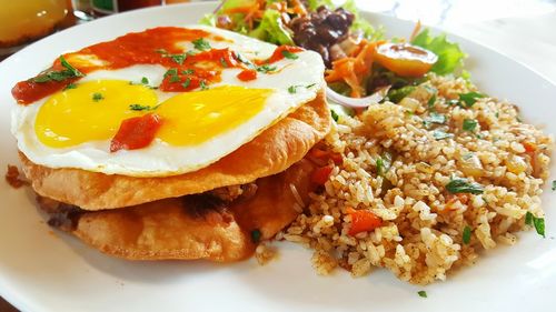 Close-up of served food