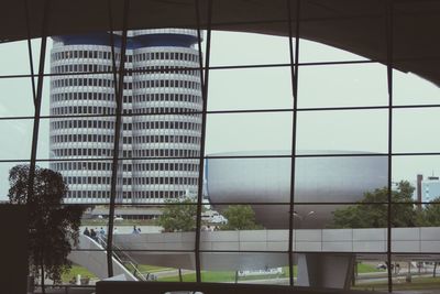 Low angle view of modern building against sky