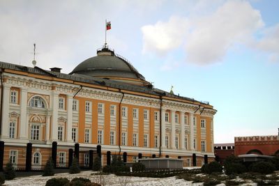 View of historical building against cloudy sky