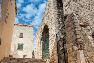 The beautiful steep alleys at the walled old town of dubrovnik