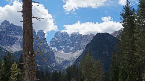 Panoramic view of landscape and mountains against sky