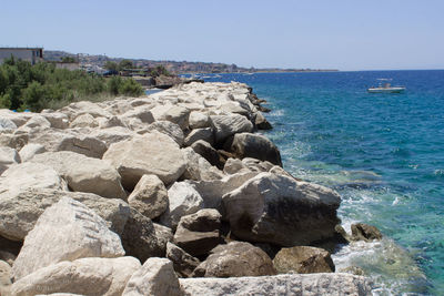 Rocks in sea