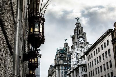 Low angle view of clock tower