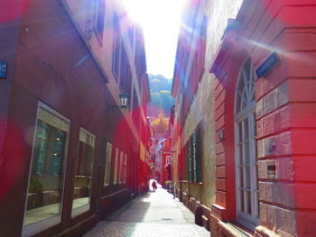 Narrow street in city