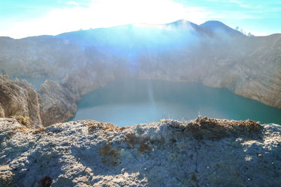 Scenic view of snowcapped mountains