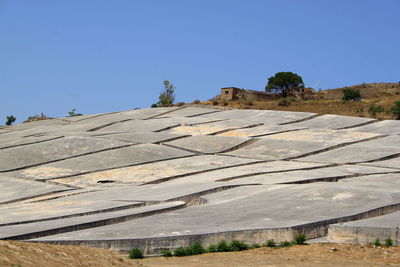 Built structure against clear blue sky