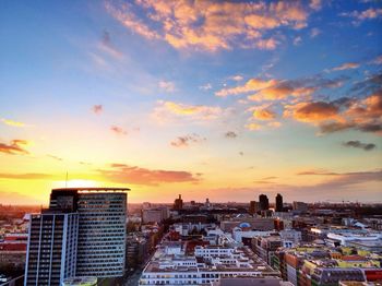 Cityscape at sunset