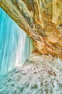 Scenic view of waterfall