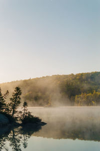 Morning view on lake