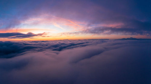 Scenic view of cloudscape during sunset