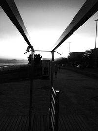 Empty walkway leading to building