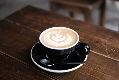 Coffee cup on table