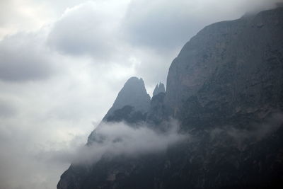 Panoramic view of mountains against sky