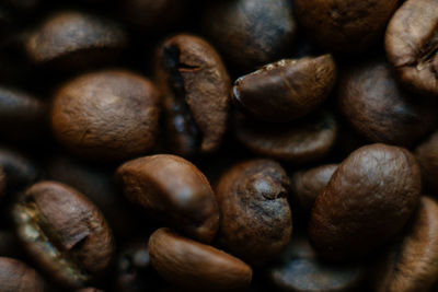 Full frame shot of roasted coffee beans