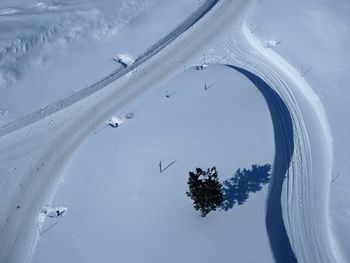 Aerial view os ski slope