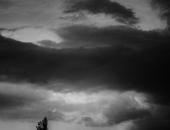 Low angle view of storm clouds in sky