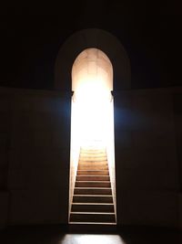 Low angle view of illuminated steps